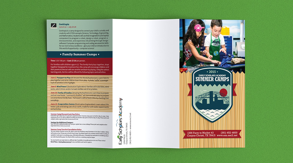 Tri-Fold Brochure Outside Tri-fold brochures and custom marketing materal