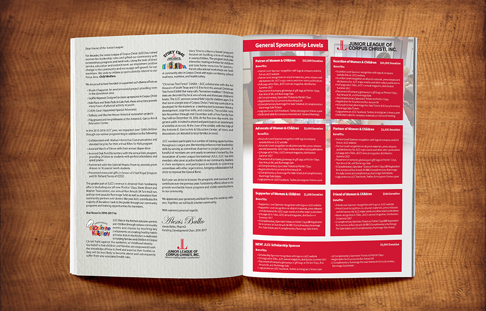 Yearly Brand Awarness Campaign Bi-Fold Brochure Insides The Junior League of Corpus Christi Yearly Brand Awarness Campaign Bi-Fold Brochure Insides