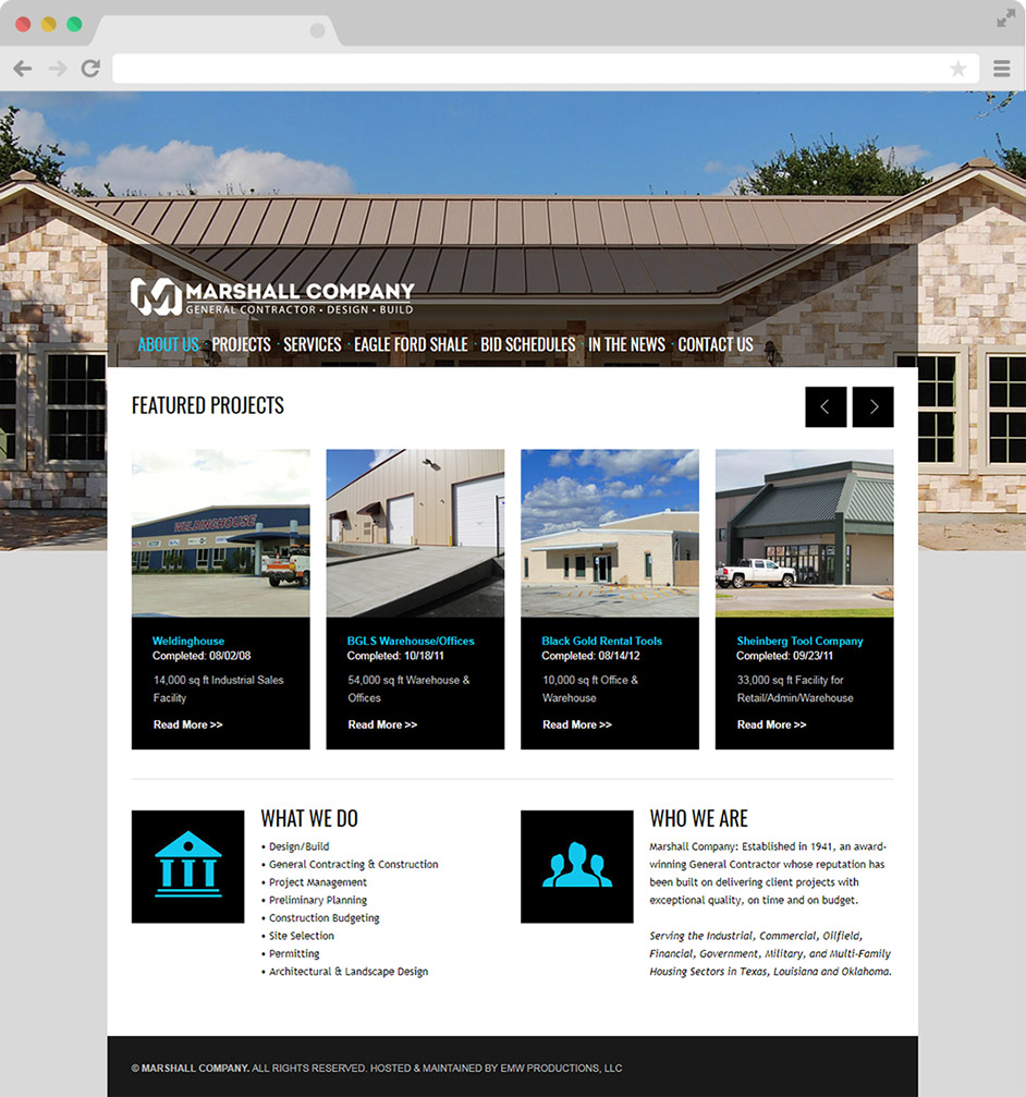 Responsive Website Responsive website with custom built sub-contractor portal and SQL database